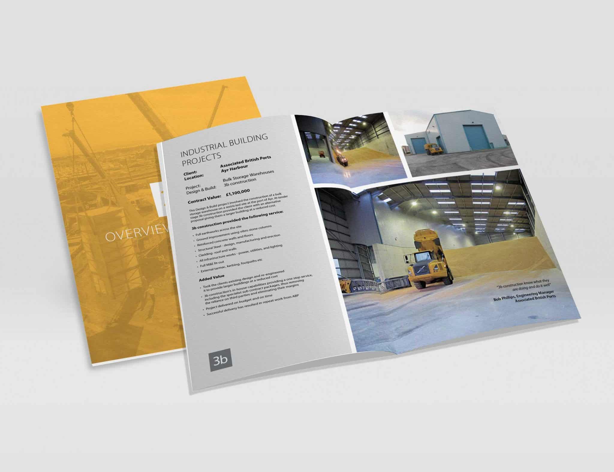 3b construction brochure design