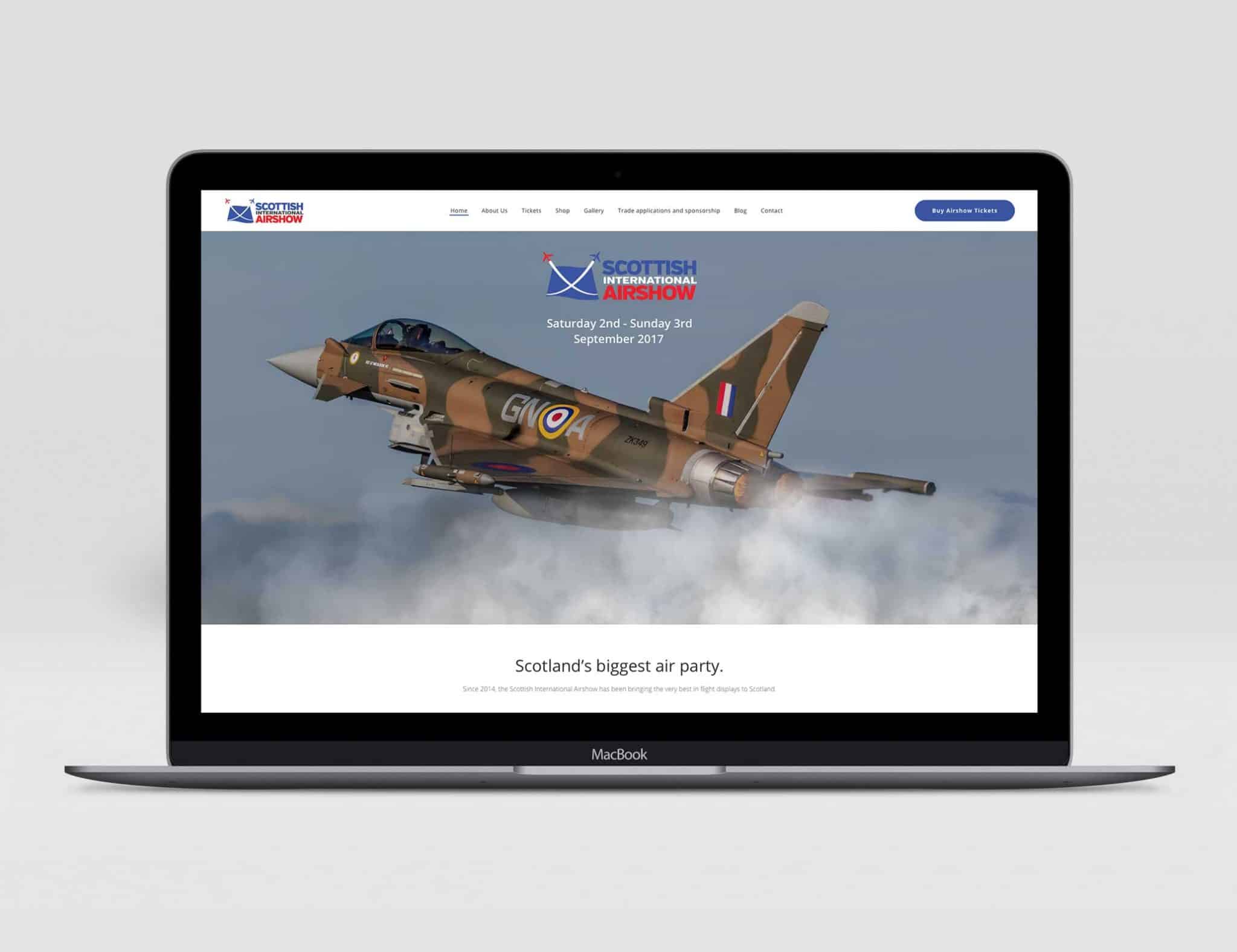 Scottish International Airshow Website Design