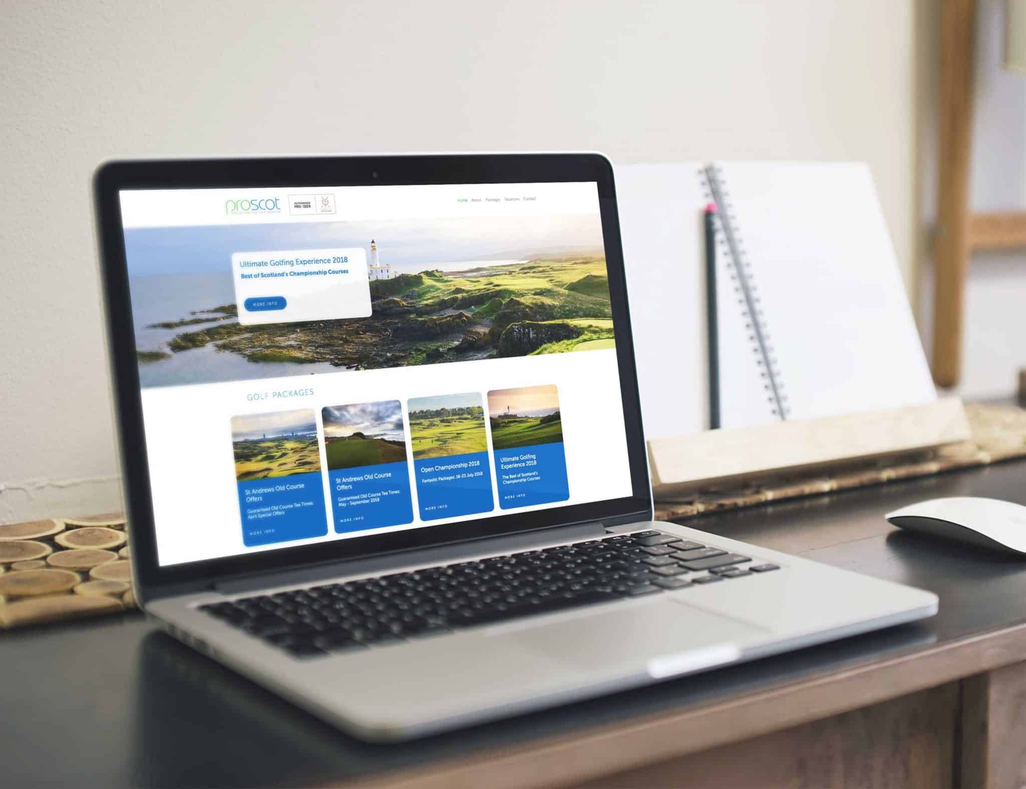 proscot golf website design